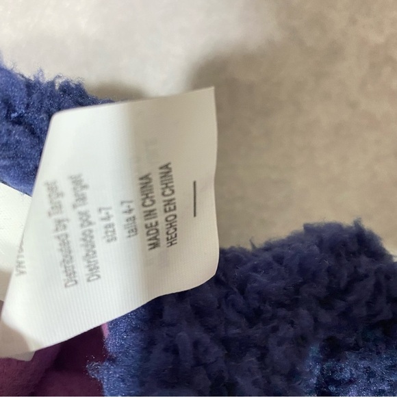 Cat & Jack Girls Winter Gloves Fleece Navy Striped Lot Of 2 Gloves Sz 4-7 8-16 - Picture 7 of 8